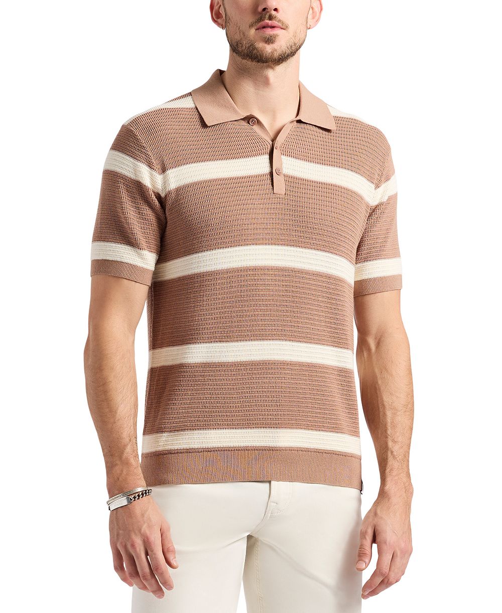 Buffalo David Bitton Мужской поло-свитер Winder Textured Striped
