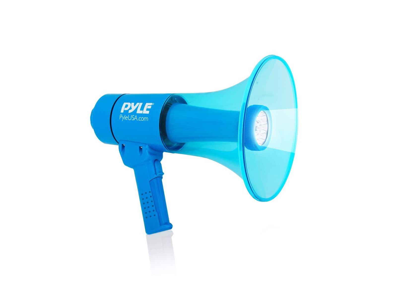 Водонепроницаемый мегафон Pyle с LED-индикацией, 40W, перезаряжаемый, синий
