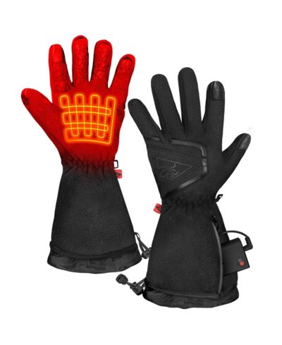 ActionHeat Men's AA Battery Heated Fleece Gloves 2.0 Black