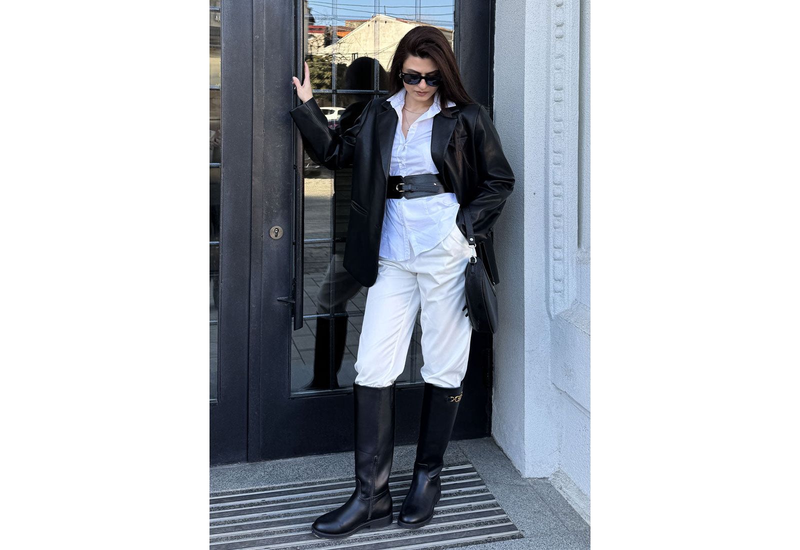 Высокие сапоги London Rag Womens Kiang Metal Chain Link Detail Calf Boots