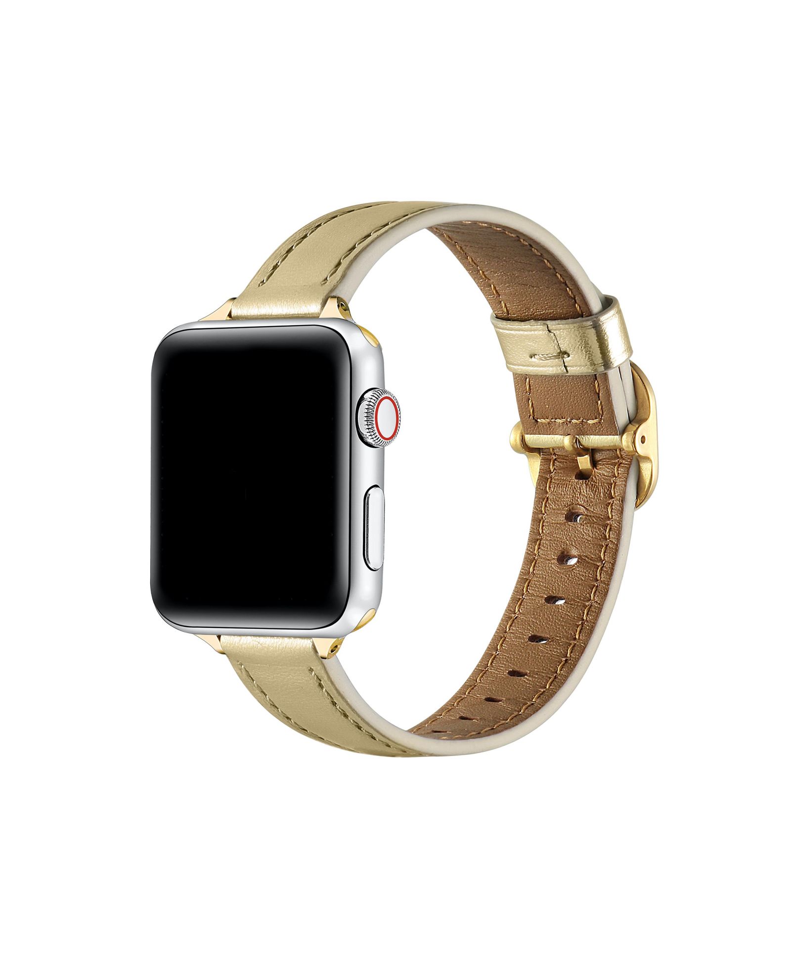 Posh Tech Carmen металлический кожаный ремешок для Apple Watch, подходит для всех моделей Apple Watch