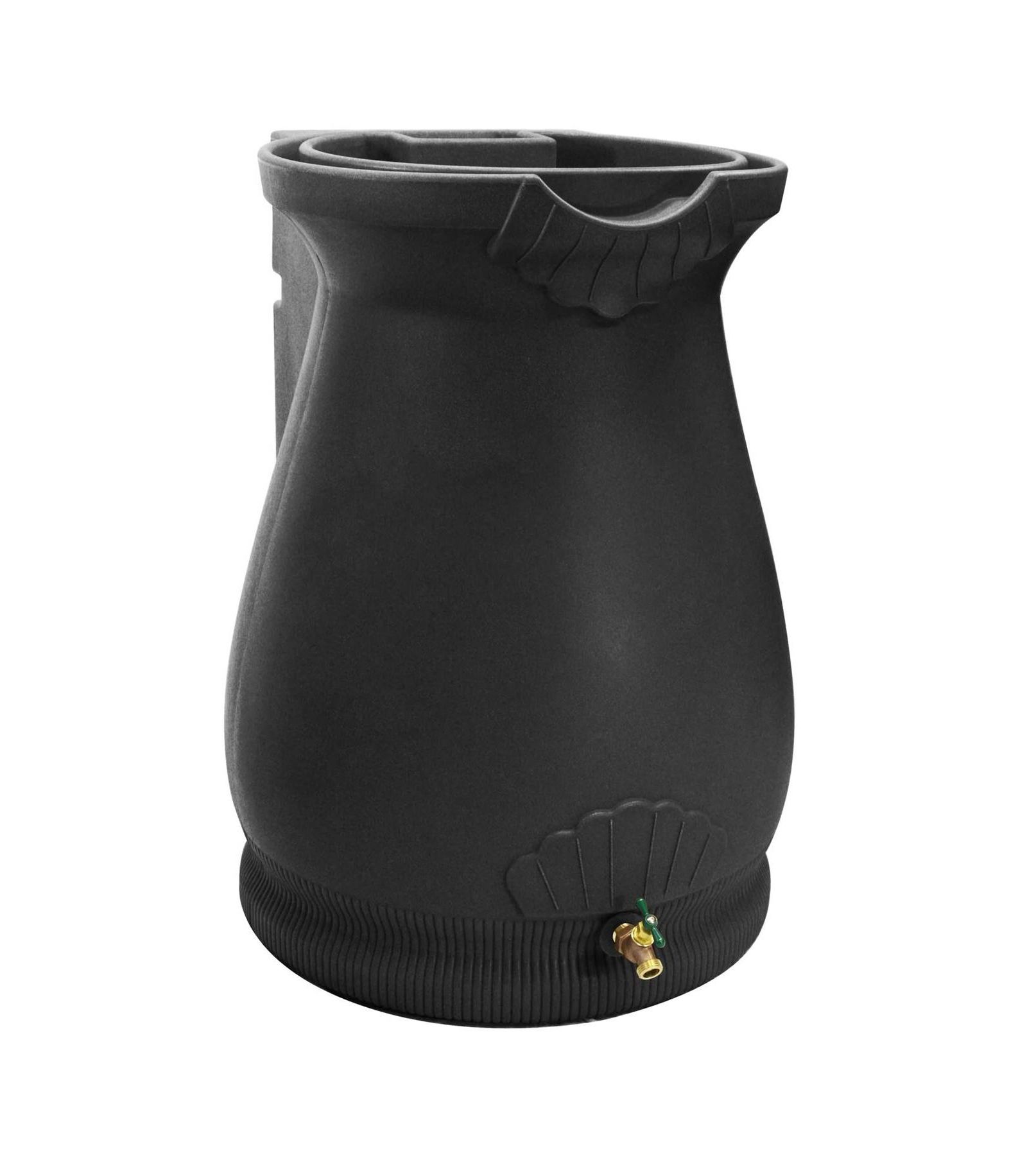 Granite пластиковая бочка для сбора дождевой воды с кашпо, 65-Gallon