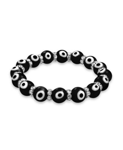 Браслет Bling Jewelry Turkish Black White Evil Eye из стеклянных бусин