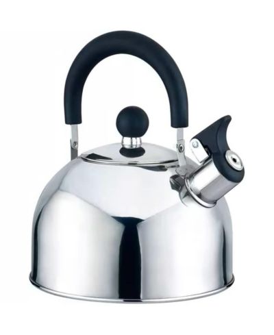 2.5 Quart Tea Kettle with Whistle, Stainless Steel Stove Top Kettle with Cool Handle-Silver
