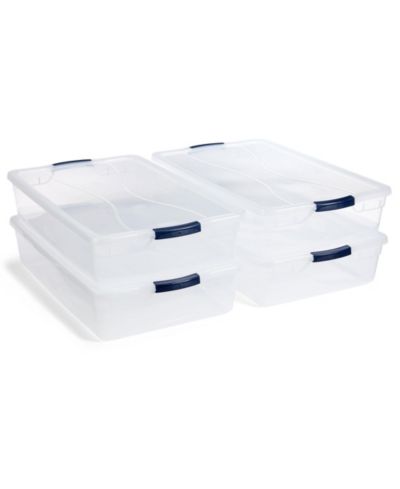 Контейнер для хранения Rubbermaid Cleverstore 41 Quart Latching Stackable Clear 4 Pack