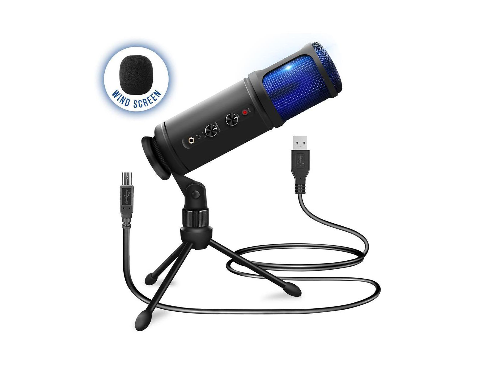 Настольный USB-микрофон Pyle с треногой