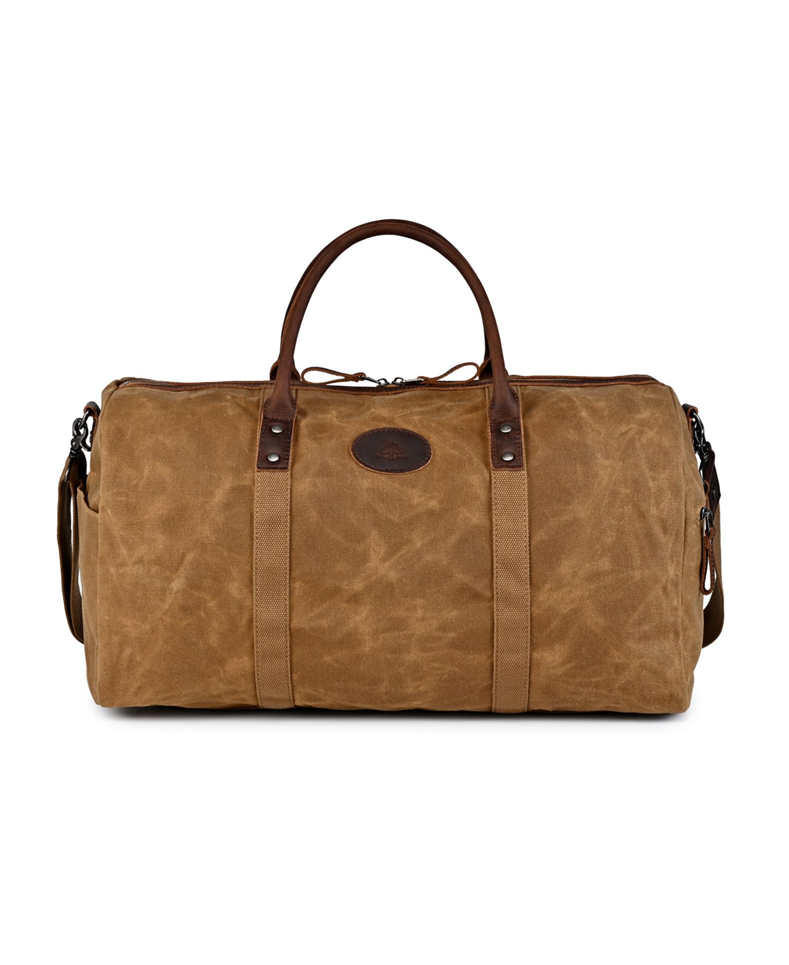 TSD BRAND Hillside Bee-Wax Canvas Duffel Bag