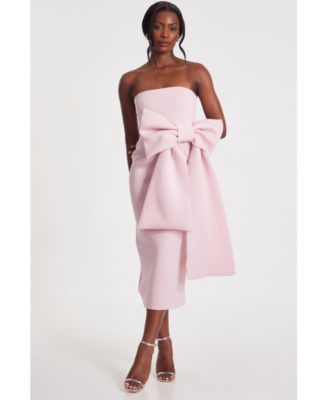 QUIZ Women's Strapless Bow Midaxi Dress