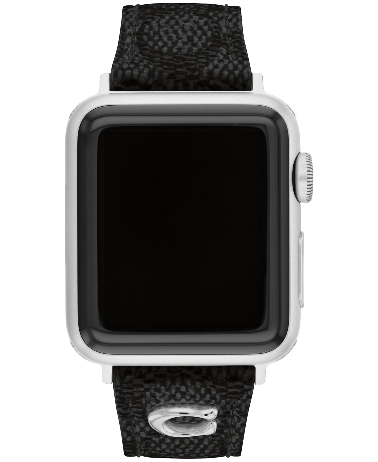 Ремешок для Apple Watch COACH Black Signature Canvas Leather Strap, 38mm, 40mm, 41mm