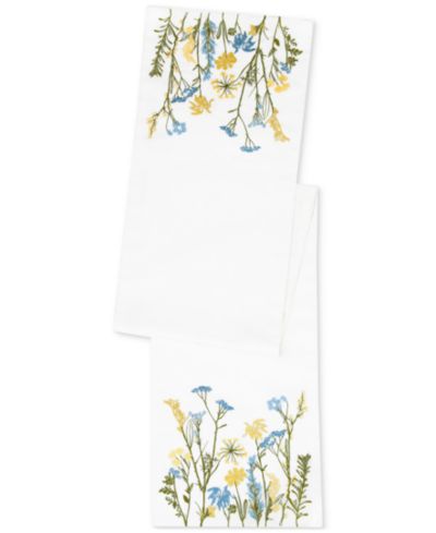 Lenox декоративная дорожка с вышивкой Wildflowers 14" x 90"