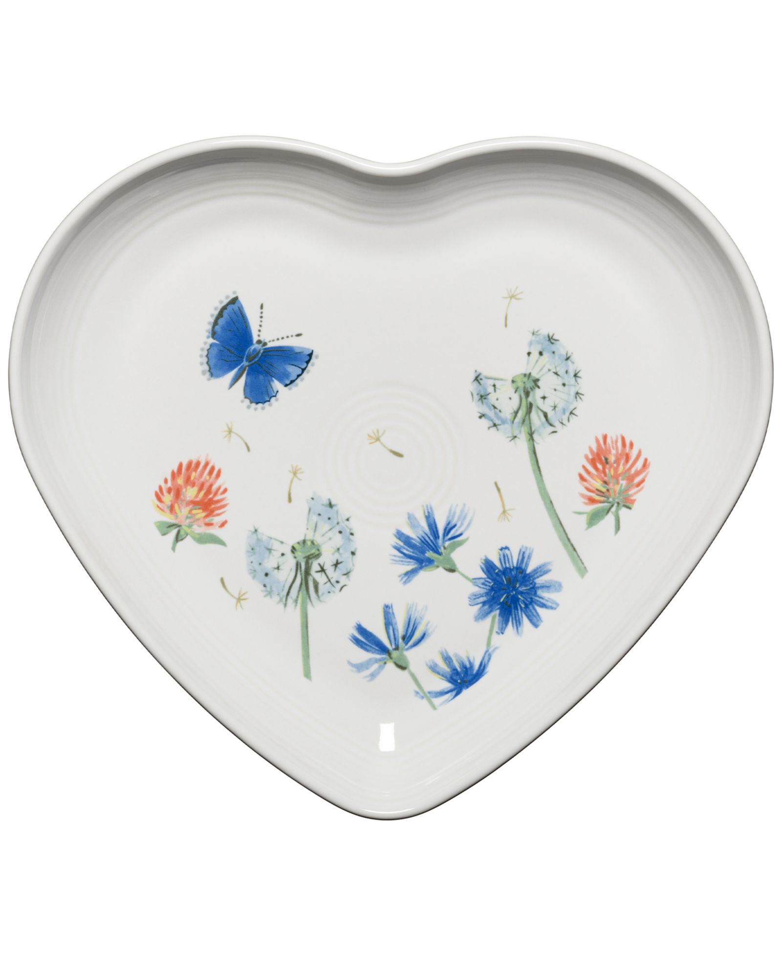 Тарелка Fiesta Breezy Floral Heart Shaped 9"