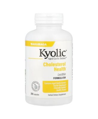 Kyolic Aged Garlic Extract  Cholesterol Health  Formula 104  -  200 Capsules