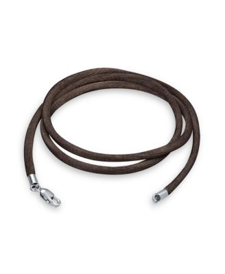 Ожерелье Bling Jewelry из коричневого атласного шелка 1MM для кулона, застежка из стерлингового серебра, 14"