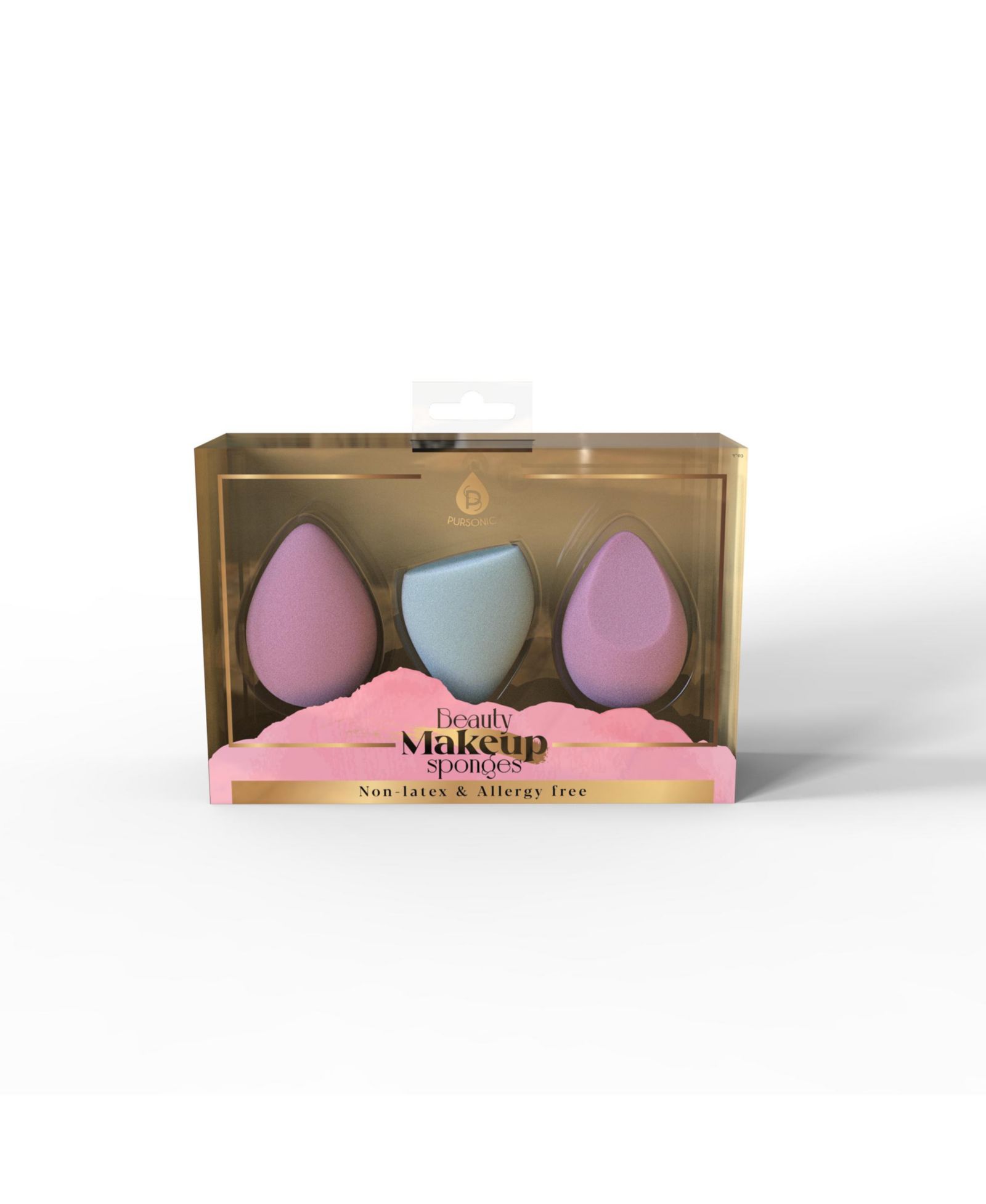PURSONIC 3-Pack Beauty Makeup Sponges – Multi-Shape Blenders for Flawless Application