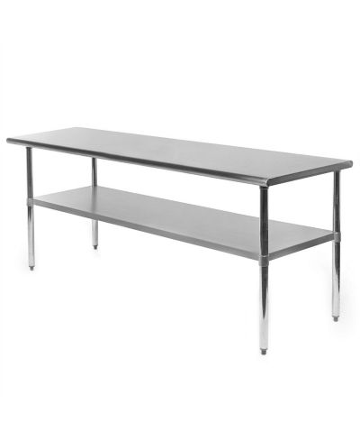 Stainless Steel Work Table for Kitchen, Restaurant, Garage and Commercial Food Preparation-Silver