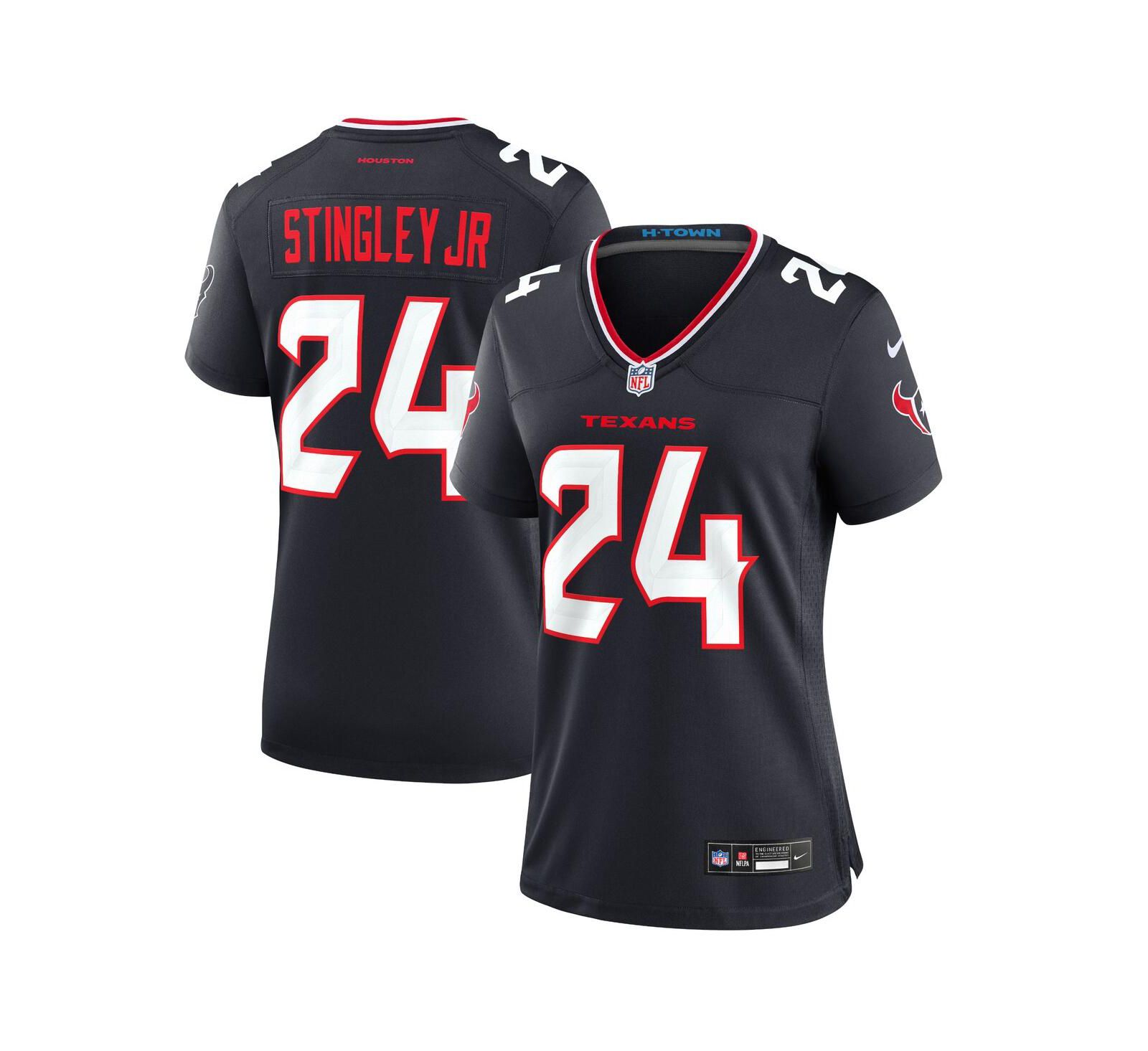Nike женская джерси Houston Texans, игрок Derek Stingley Jr., темно-синий цвет