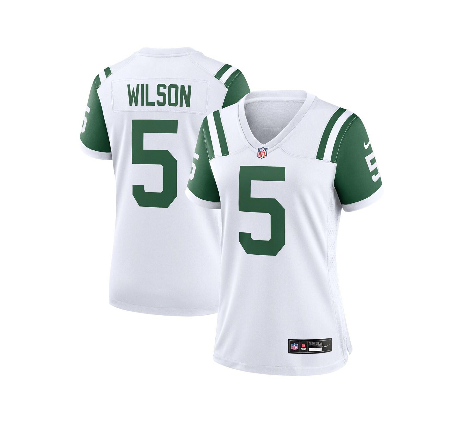 Nike Женская джерси Garrett Wilson White New York Jets Classic Alternate Game