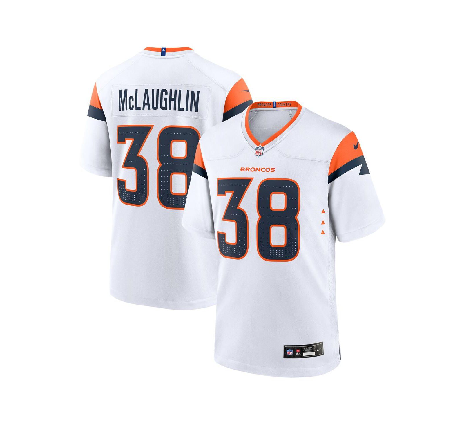 Nike Мужская джерси Denver Broncos Jaleel McLaughlin белая