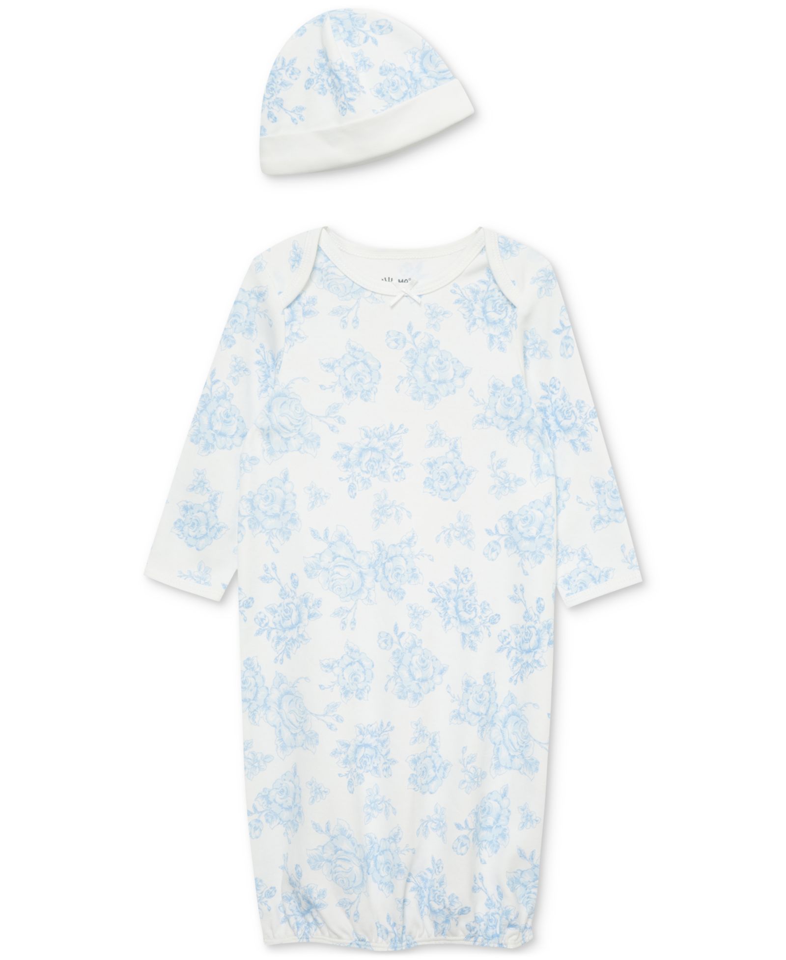 Little Me Детский комплект из платья и шляпки Blue Roses 2 Piece Set