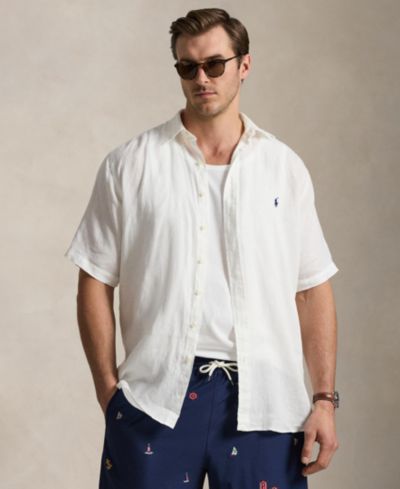 Мужская льняная рубашка Polo Ralph Lauren Big & Tall