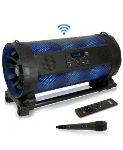Портативная акустическая система Pyle Bluetooth BoomBox с LED-подсветкой, FM-радио, микрофоном для караоке, 600W
