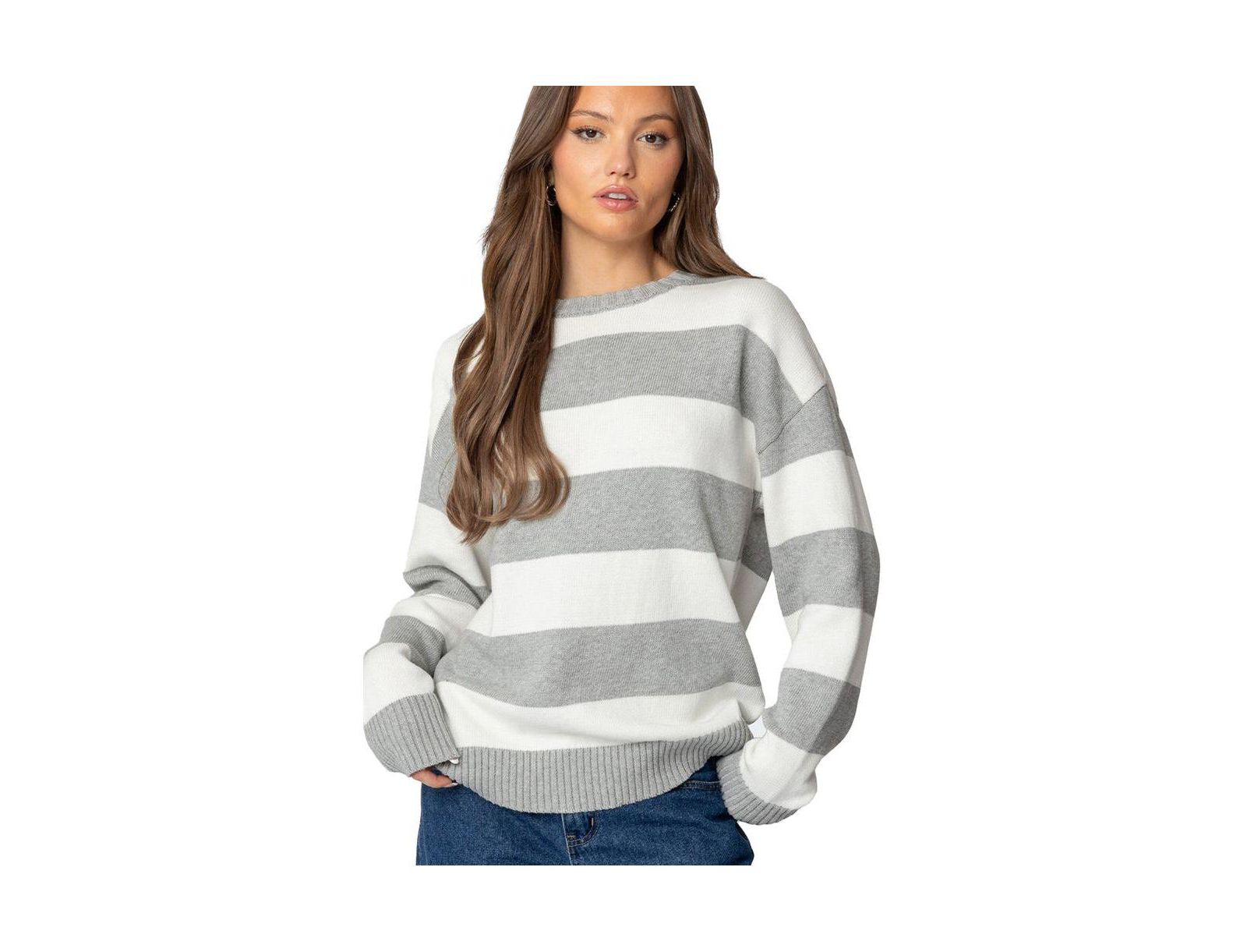 Edikted Women's Richie Oversized Striped Sweater