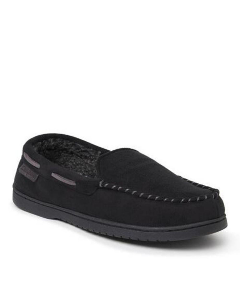 Мужские тапочки Dearfoams Keaton Microsuede Moccasin House Shoe Slipper
