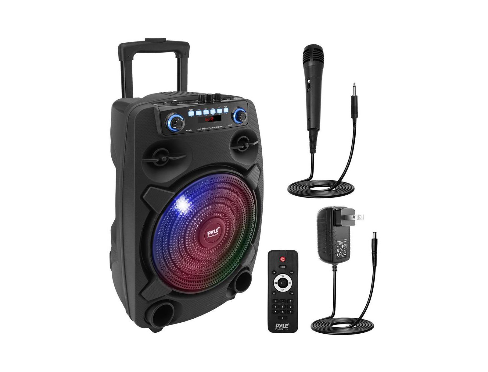 Pyle PPHP127B Portable Bluetooth Party Lights Speaker