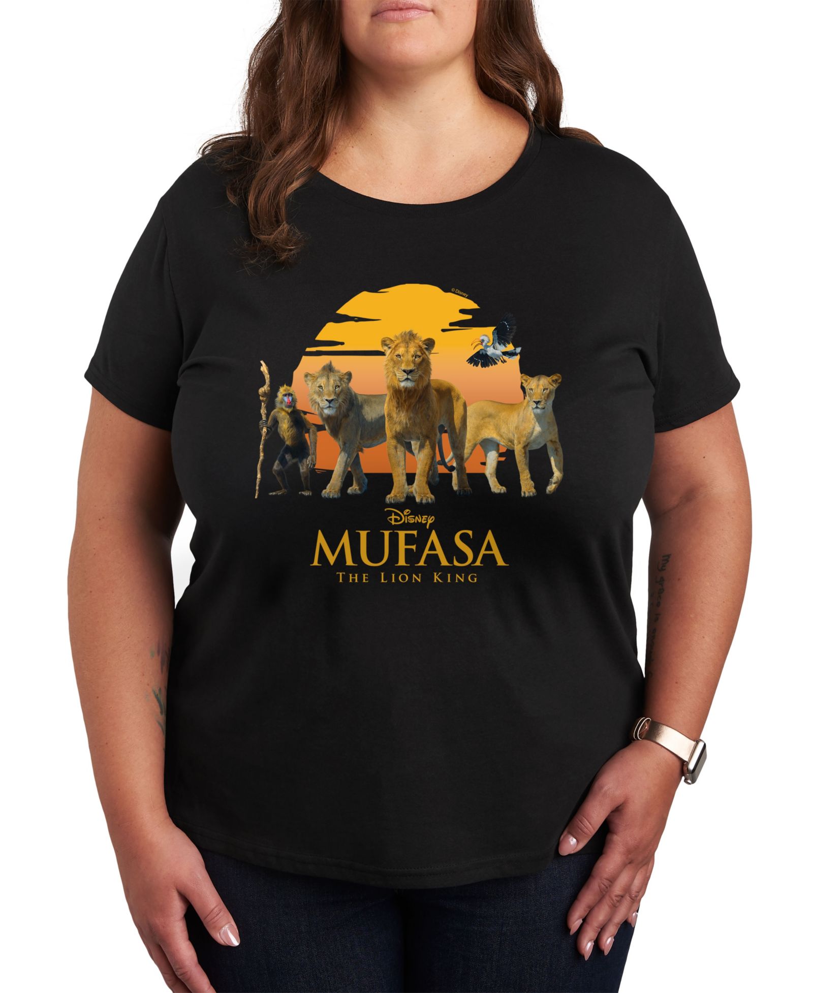 Hybrid Apparel Женская модная футболка Plus Size с принтом Mufasa