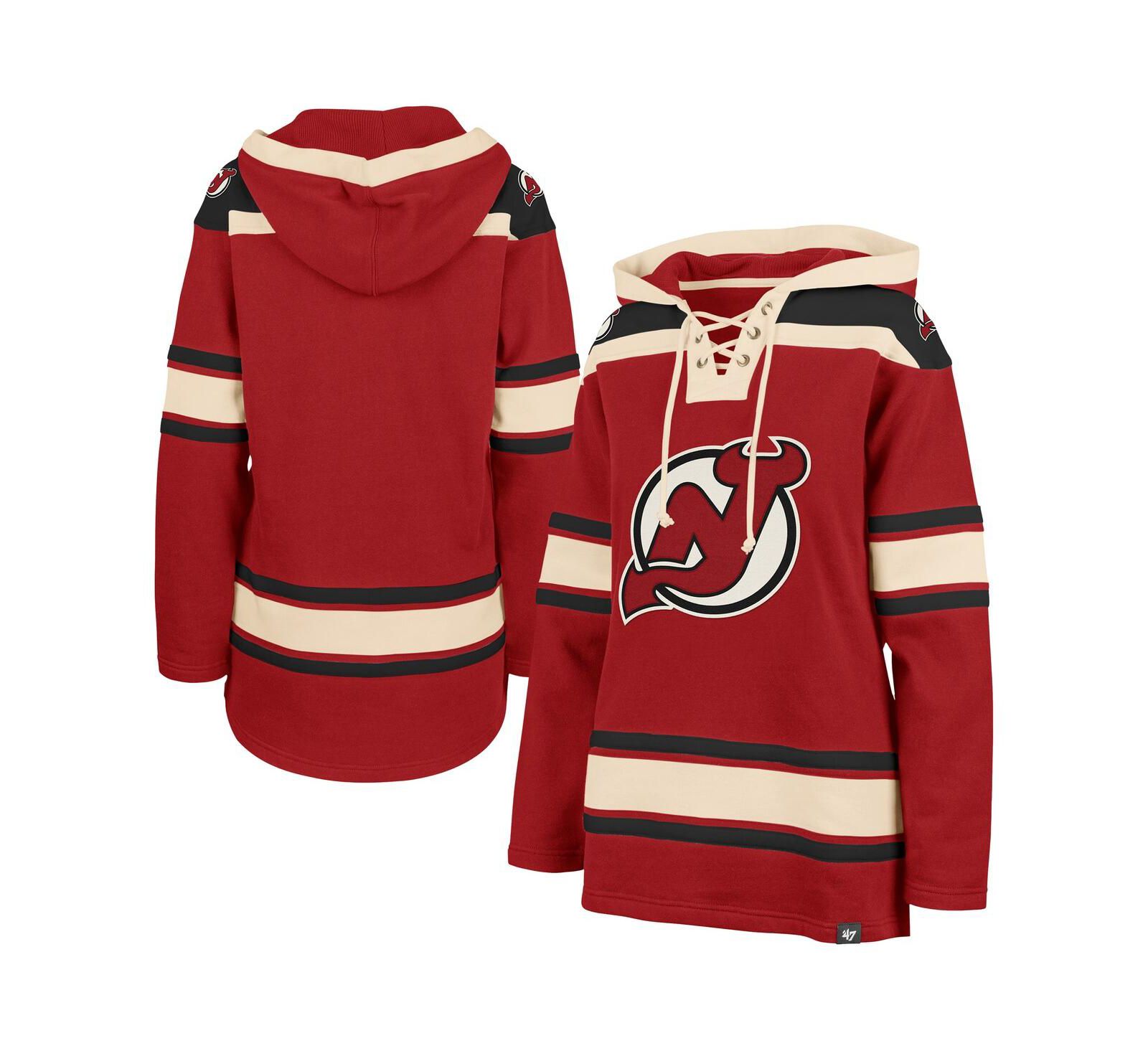Женское худи '47 Brand Red New Jersey Devils Superior Lacer Pullover