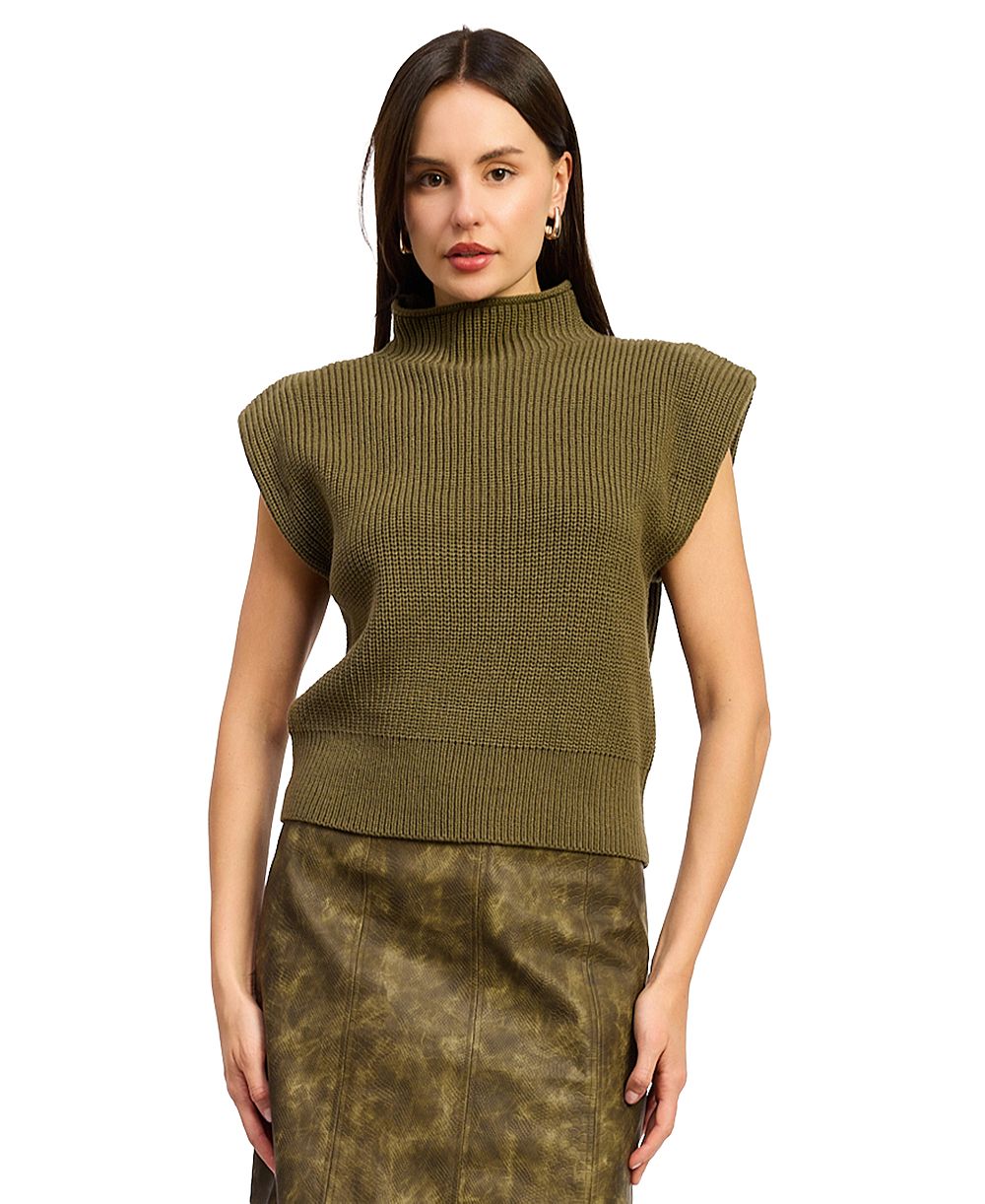 En Saison Women's Karalie Mock-Neck Knit Sweater