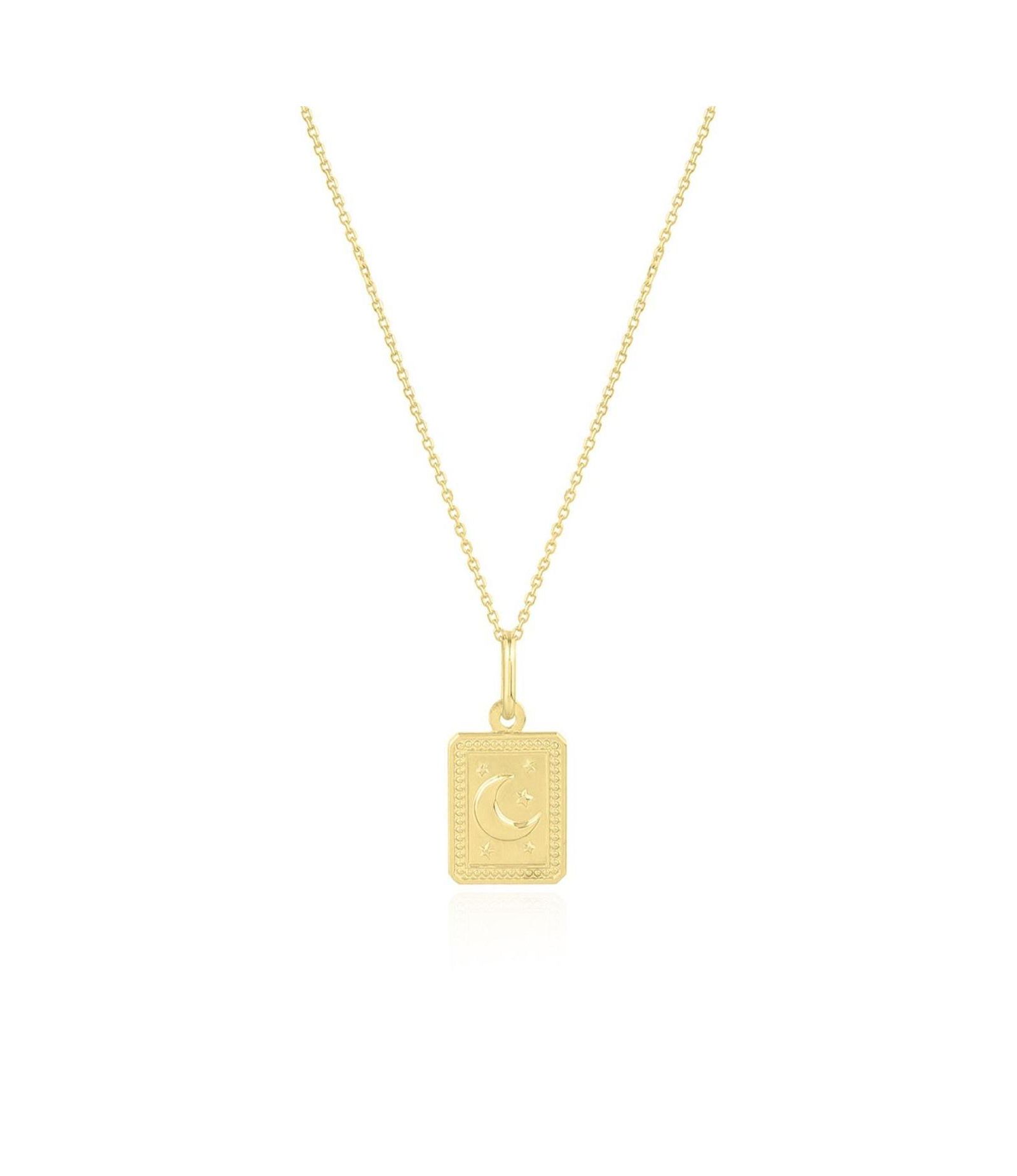 The Lovery Золотая подвеска Moon Tag, 14K Gold