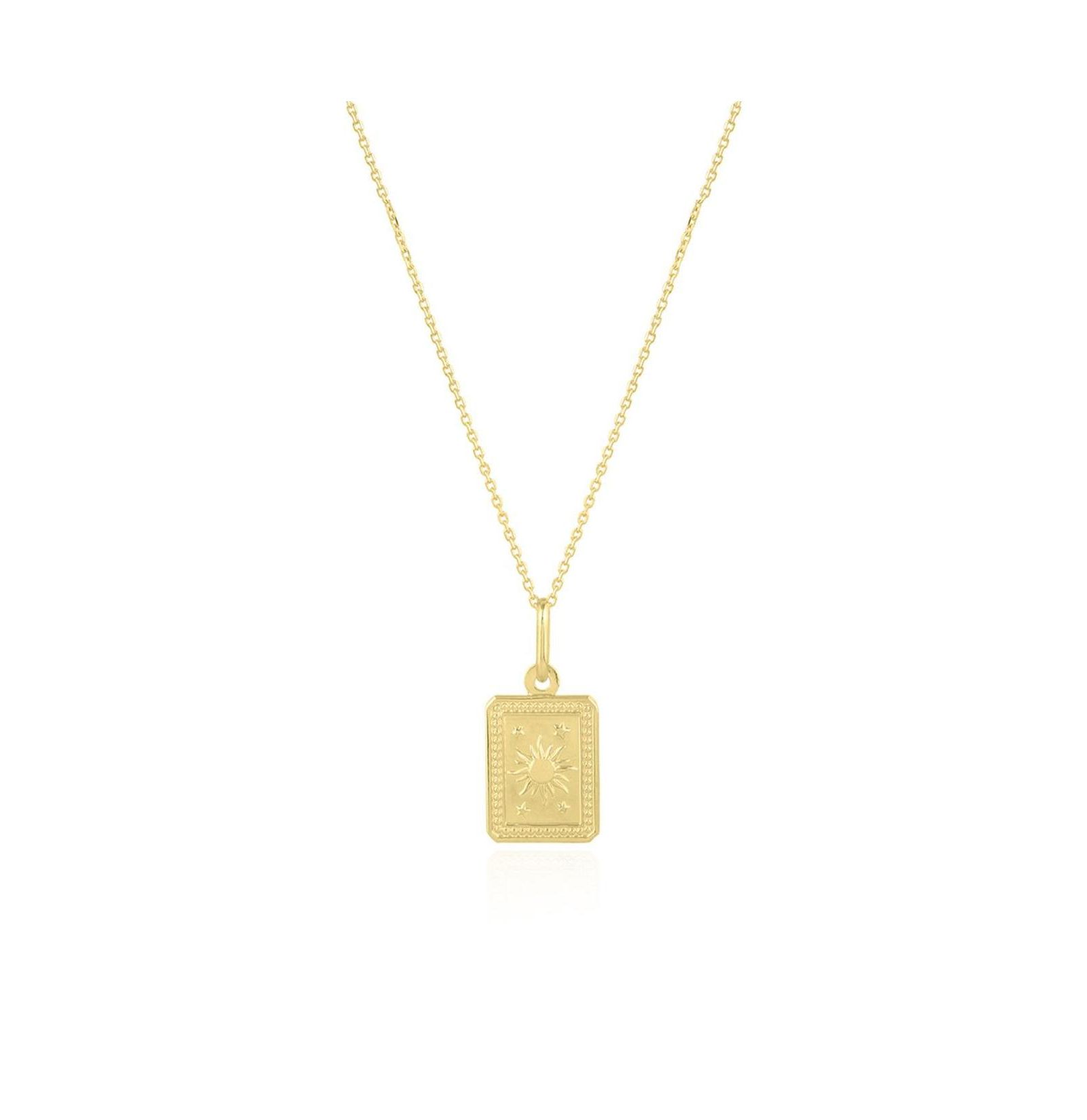 Золотая подвеска The Lovery Gold Sun Tag 14K Gold