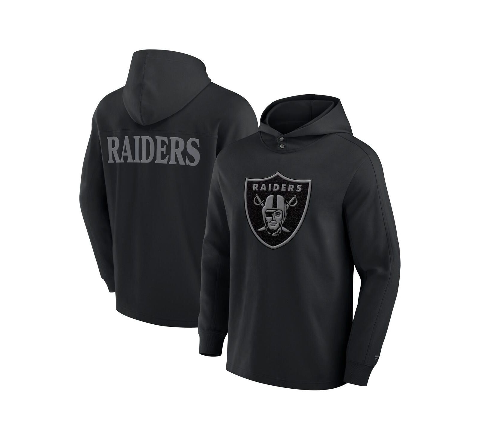 Мужское худи-футболка Fanatics Las Vegas Raiders, черное, три-бленд