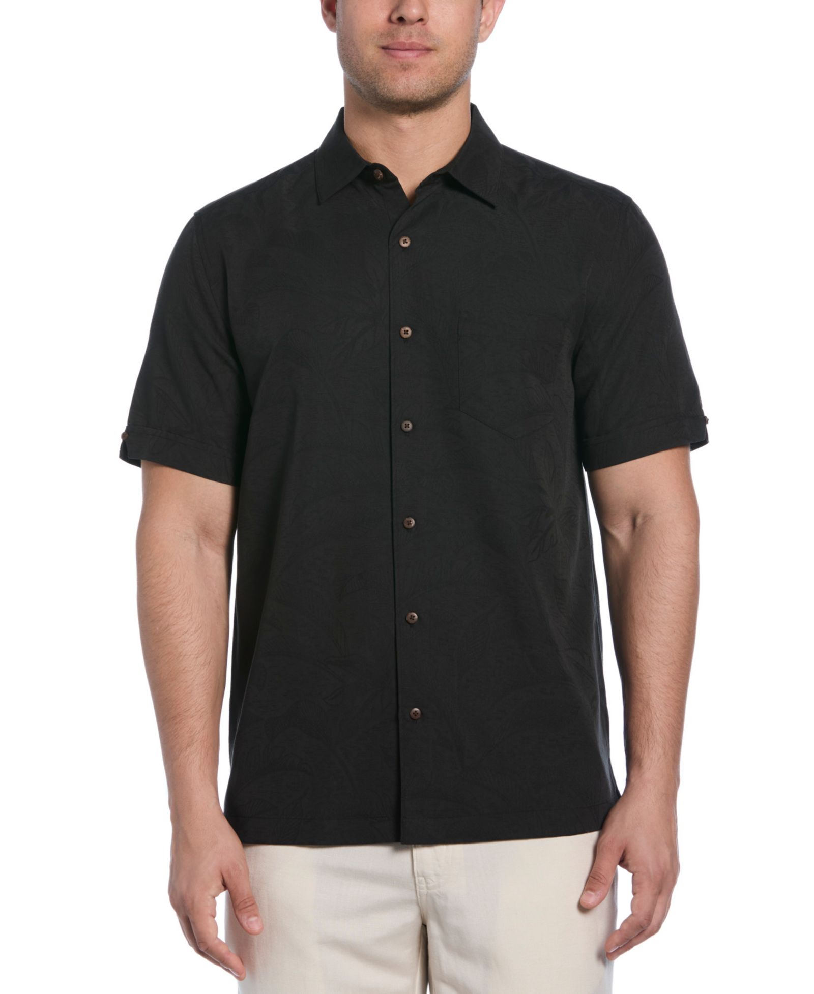 Мужская рубашка Cubavera Palm Print Short-Sleeve Button-Down