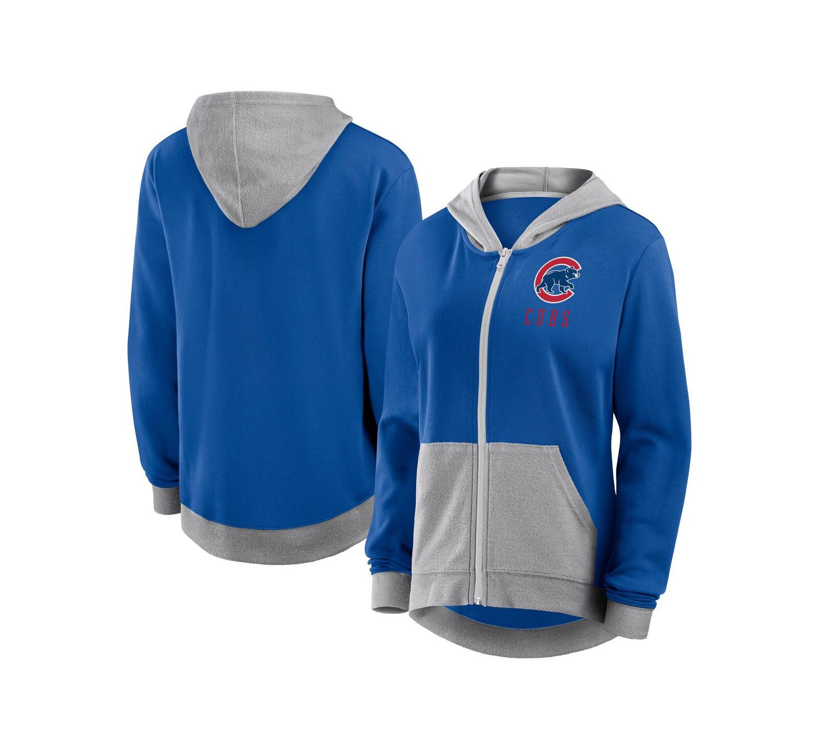 Fanatics Women's Royal Chicago Cubs Hit It French Terry Full-Zip Hoodie
