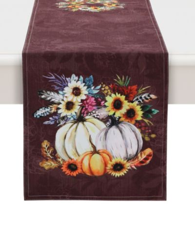 Скатерть-раннер Laural Home Fall Feathers, 13" x 90"