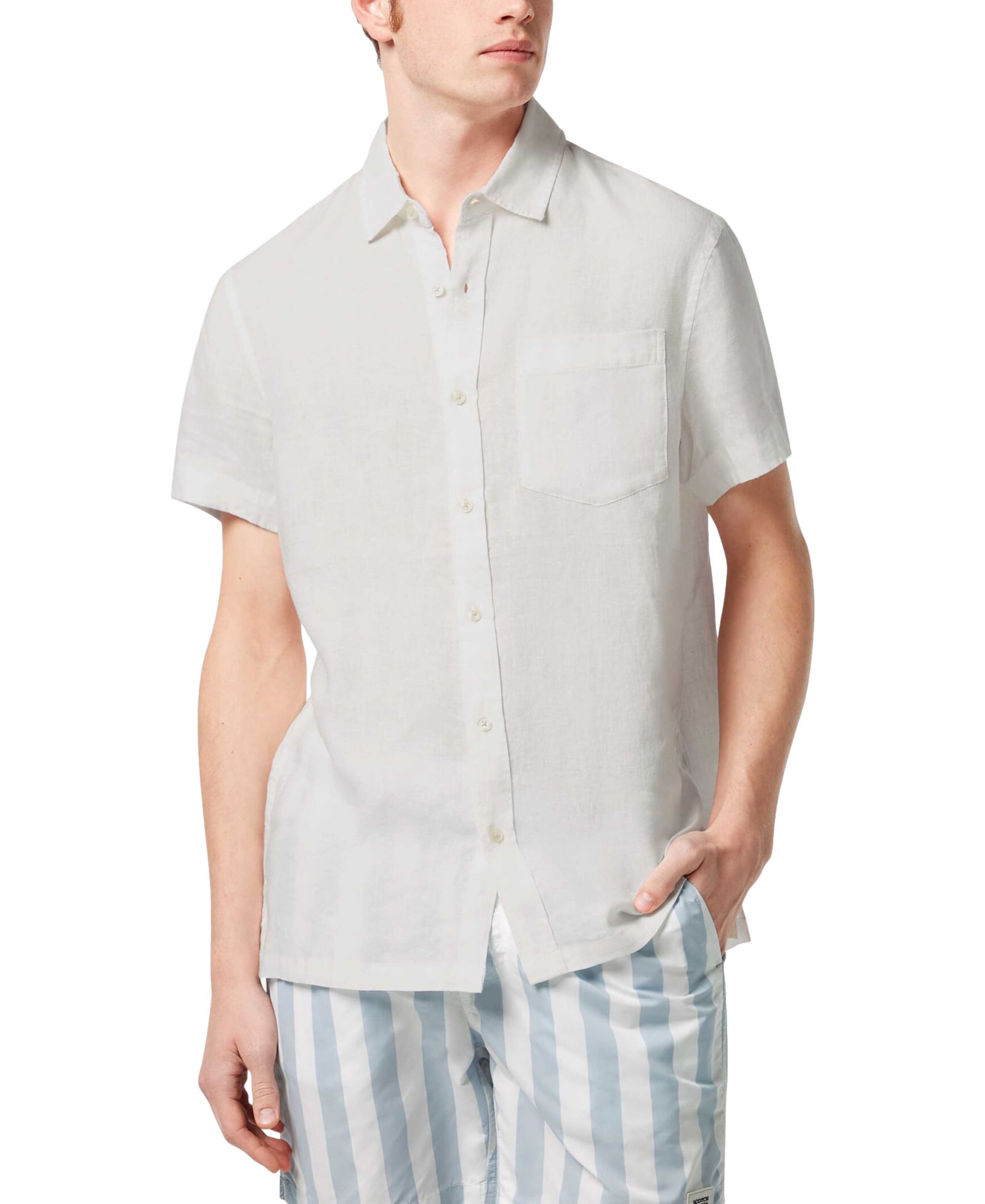 SCOTCH & SODA Men's Linen Button-Down Shirt