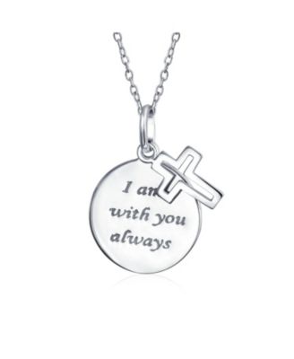 Подвеска-кулон Bling Jewelry Spiritual Christian Eternal Circle Cross в Sterling Silver