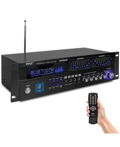 Pyle 6-Channel Bluetooth Home Theater Amplifier - Built-in Cooling Fan, Radio Antenna, BT/FM/Optical/Coaxial/HDMI & Dual 10 Band EQ, 2000W Peak Power