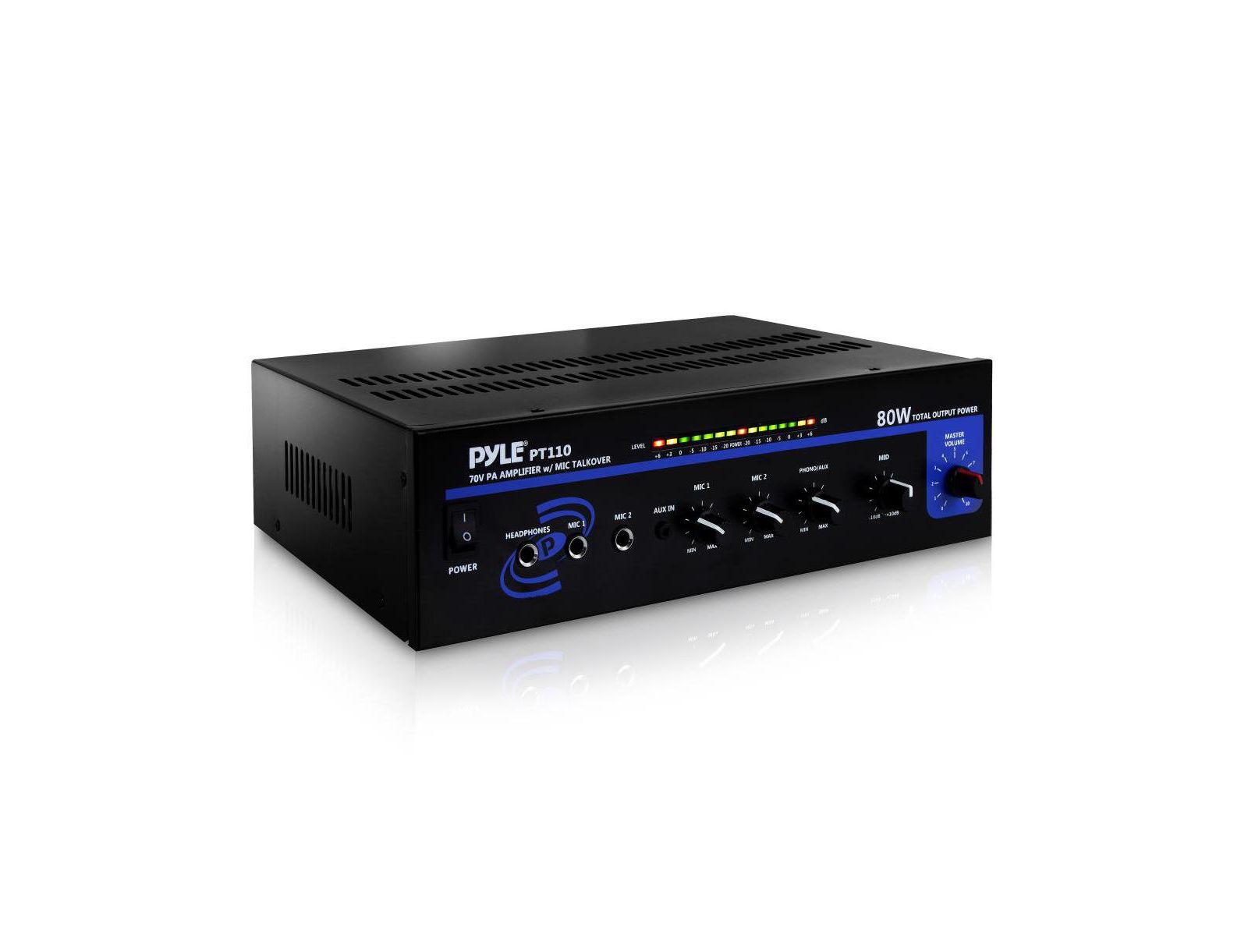 Pyle моно-усилитель для микрофона 80-Watt с USB/BT