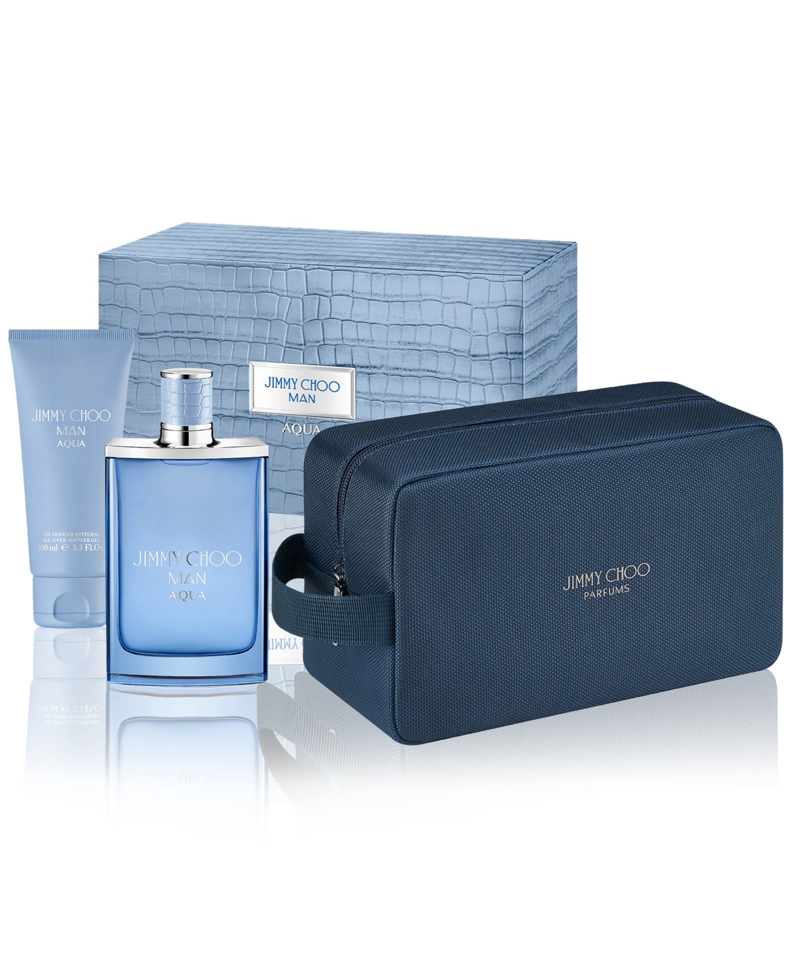 Мужской подарочный набор парфюмерии Jimmy Choo Man Aqua Eau de Toilette, 3 шт.