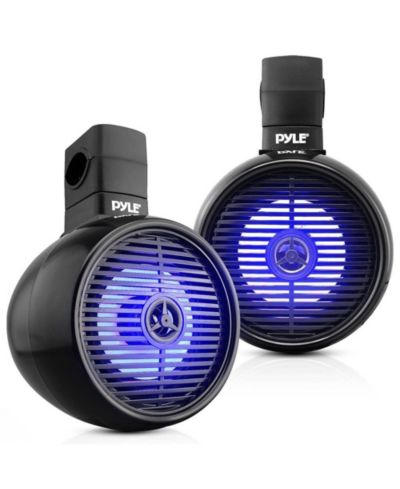 Pyle Морская акустическая система Bluetooth для вейкборда 8'', LED Lights, 300W, черный