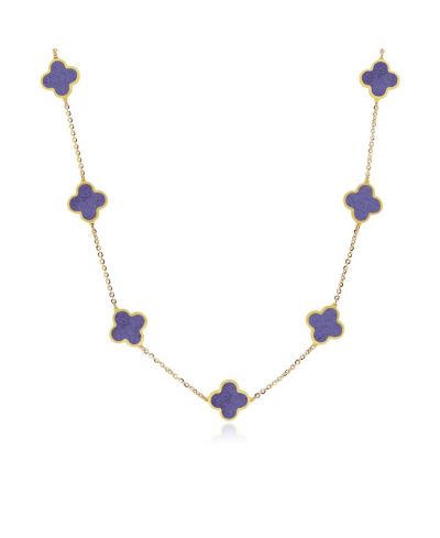 Подвеска The Lovery Small Amethyst Clover 14K Gold