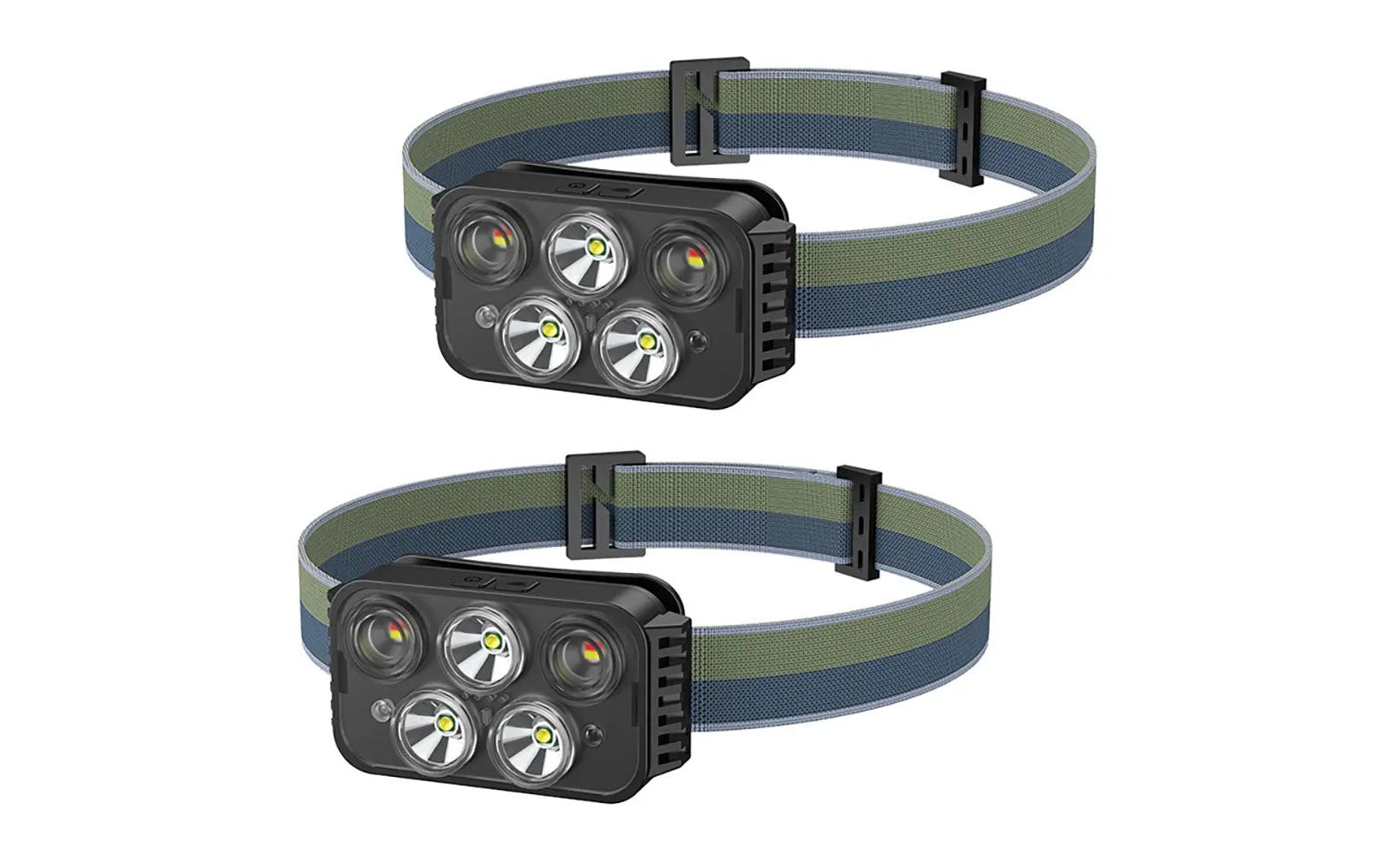 Ayamaya MotionGlow Pro 5 LED перезаряжаемый налобный фонарь, упаковка из 2 шт.