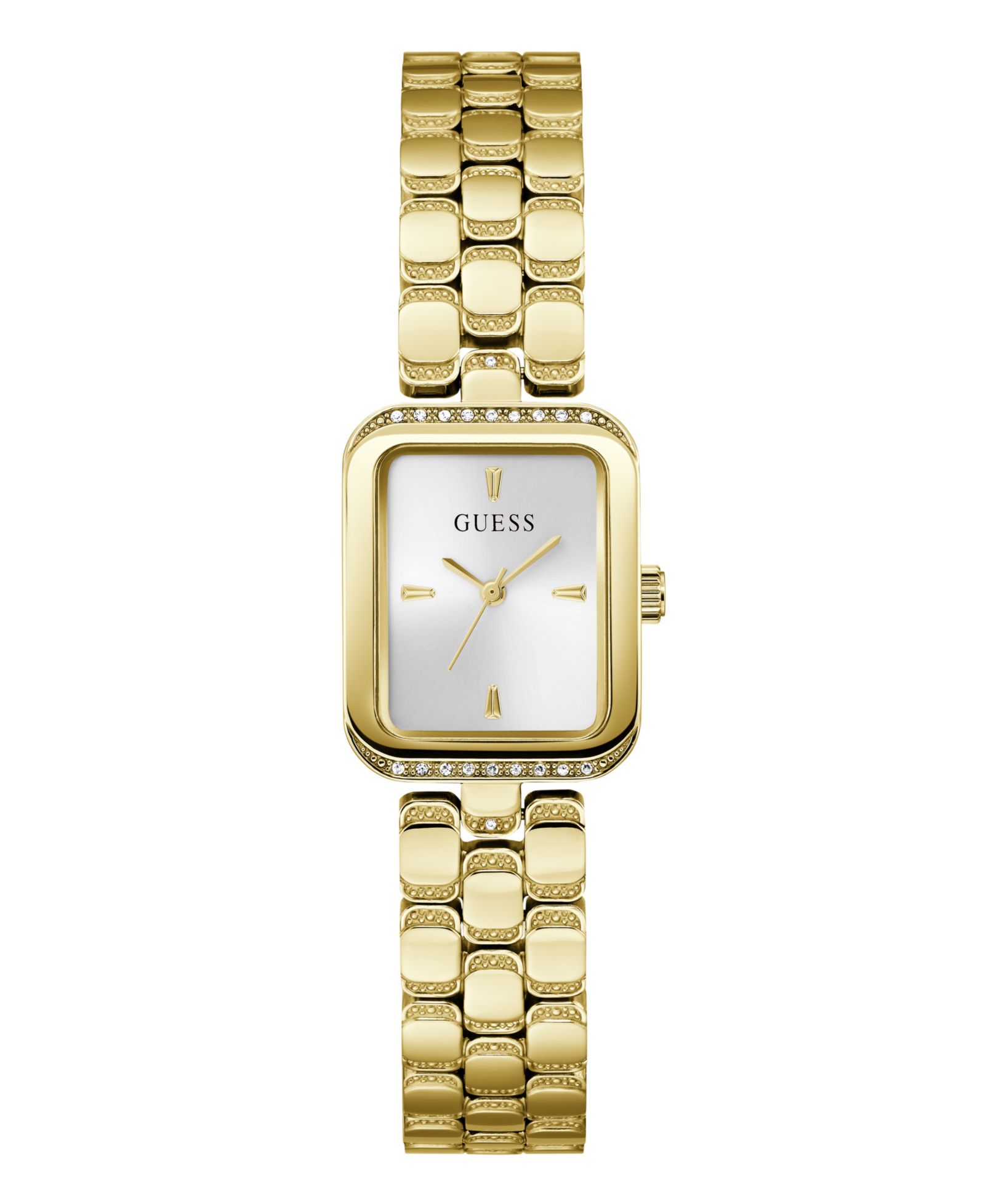 Женские аналоговые стальные часы Guess в золотом цвете, 22mm