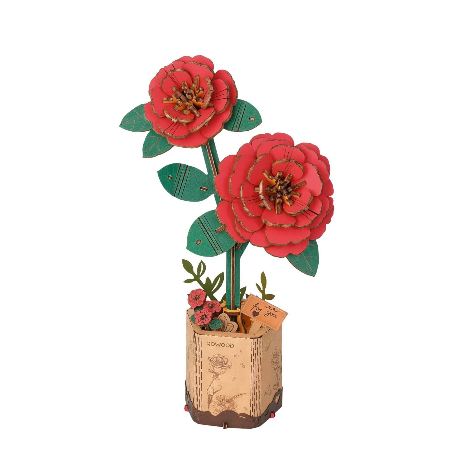 3D деревянный пазл Robotime Red Rose