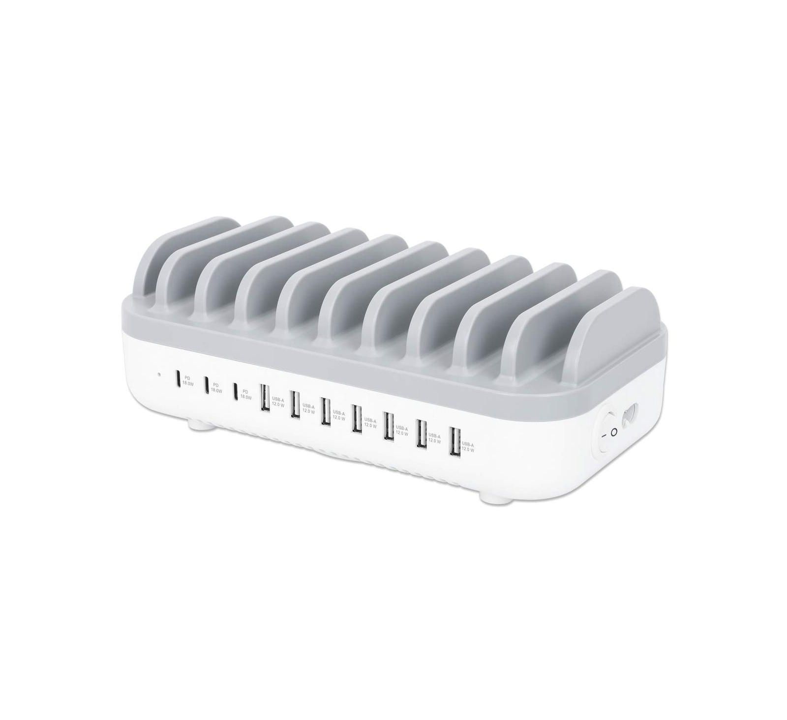 Manhattan зарядная станция USB на 10 портов, 120 W