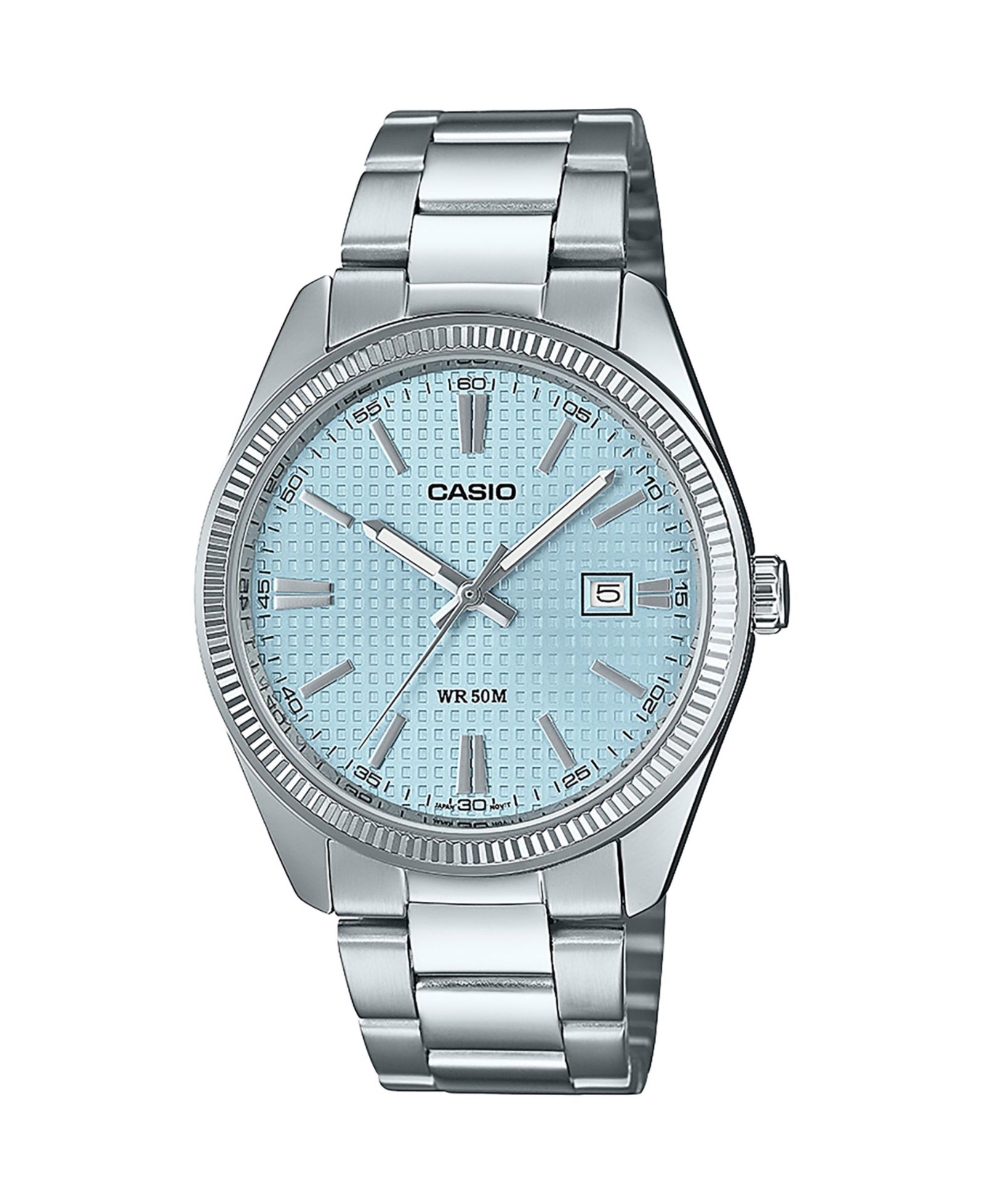 Casio Men's Silver Tone Stainless Steel Watch, 38.5mm