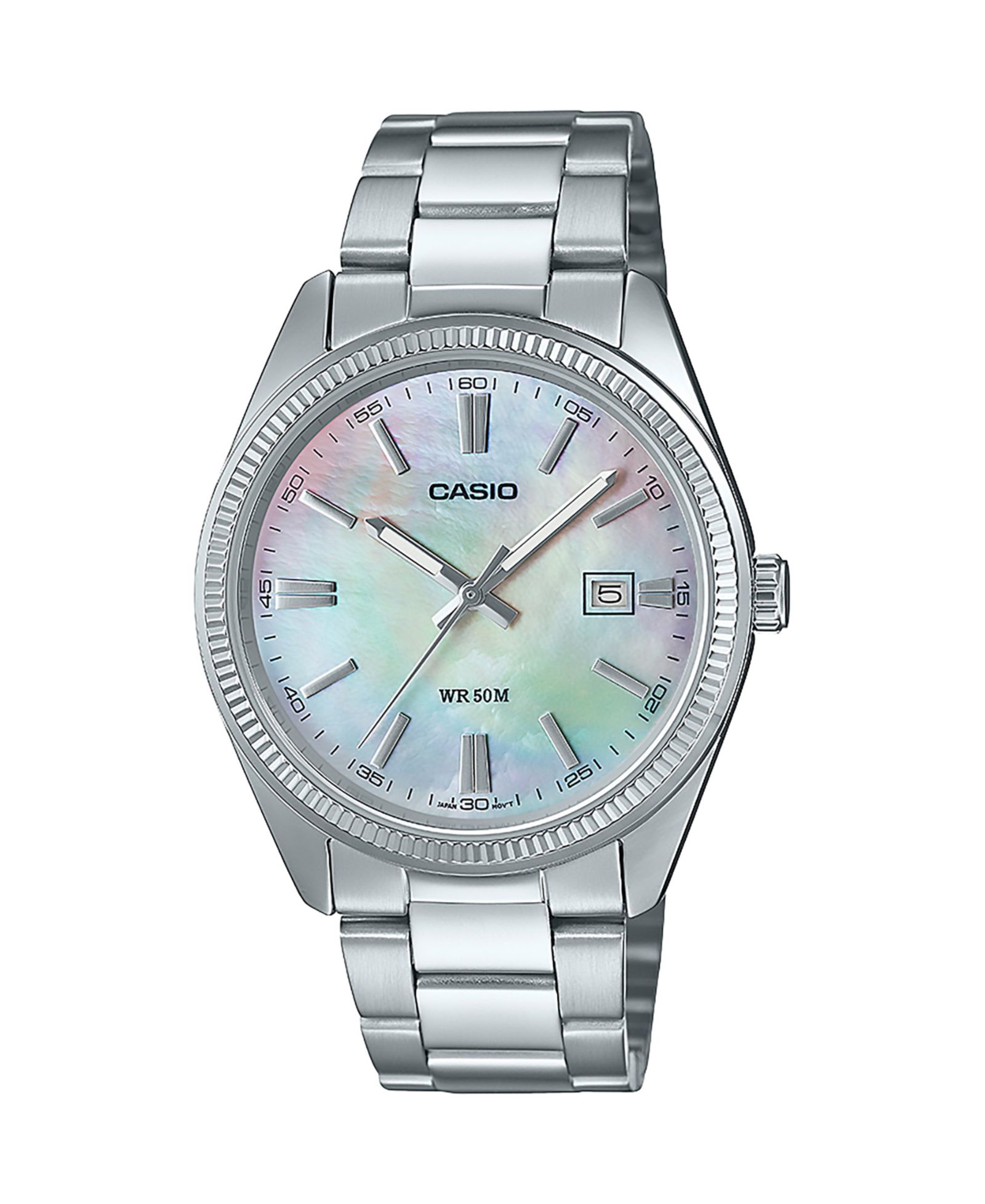 Мужские часы Casio Silver Tone Stainless Steel, 38.5mm